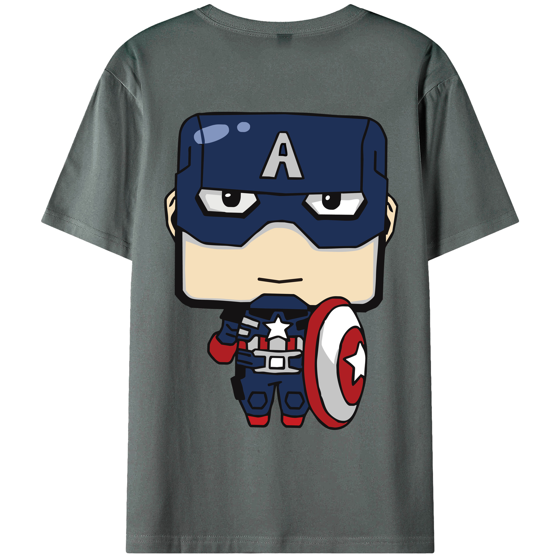 （画像用） アベンジャーズ The Avengers 綿100％ メンズ半袖Tシャツ（バックプリント） 通気性